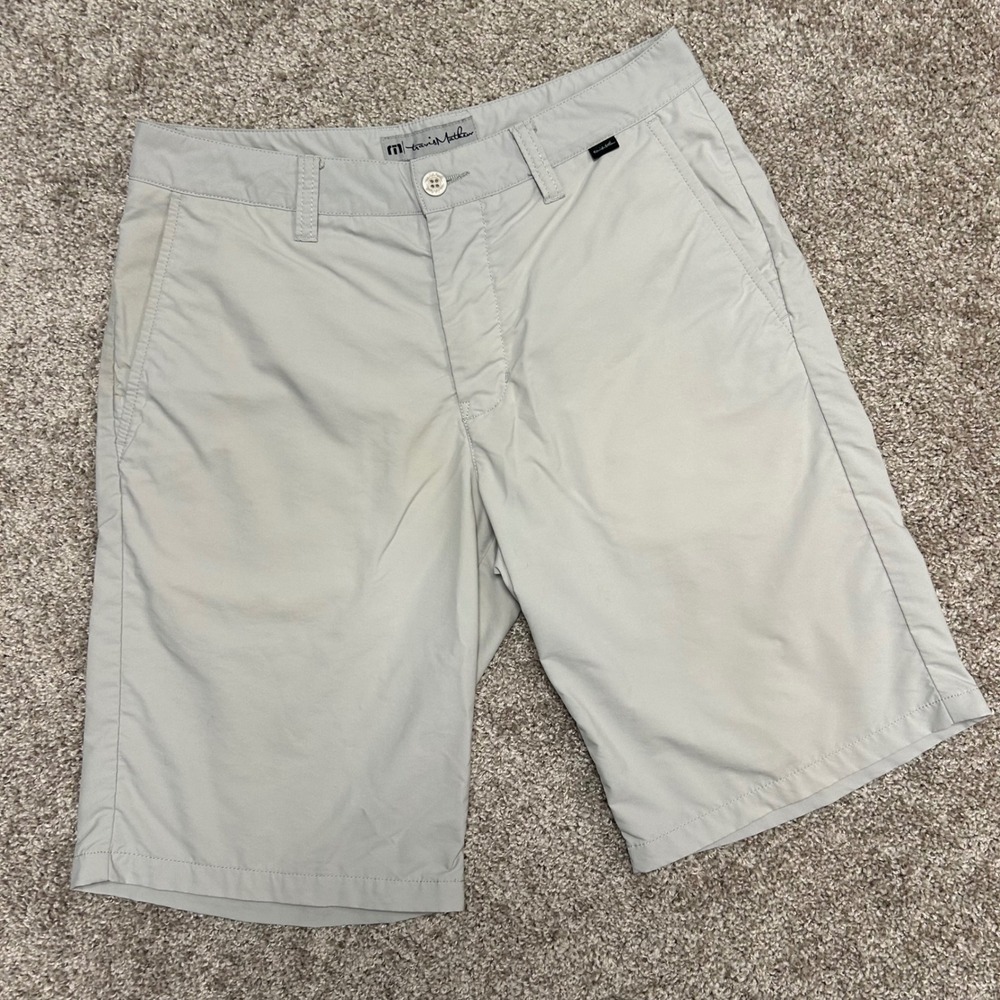 Travis Mathew Golf Shorts Men Size 30 Gray Performance Nylon Blend
